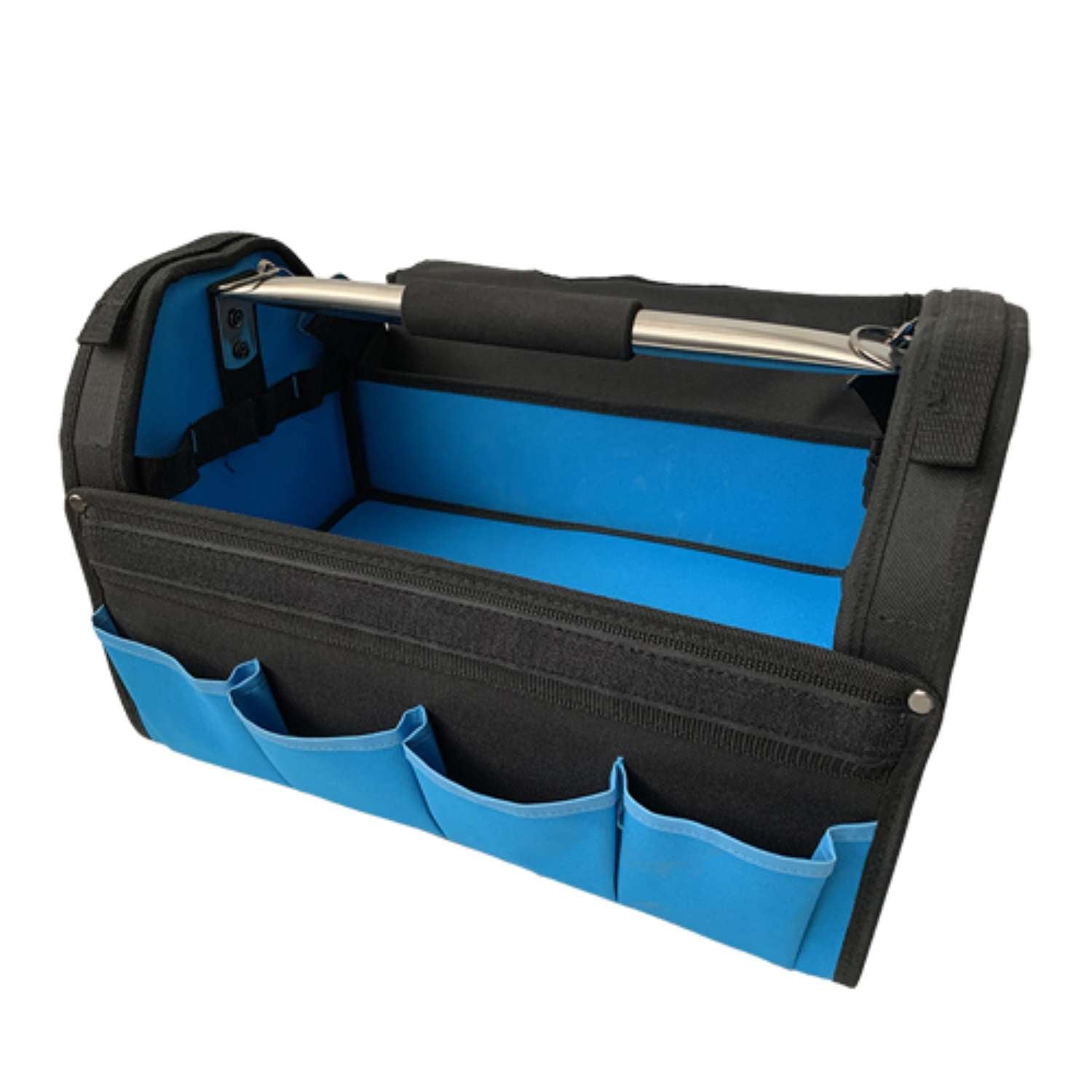 Borsa porta attrezzi da lavoro professionale tracolla con manico in acciaio