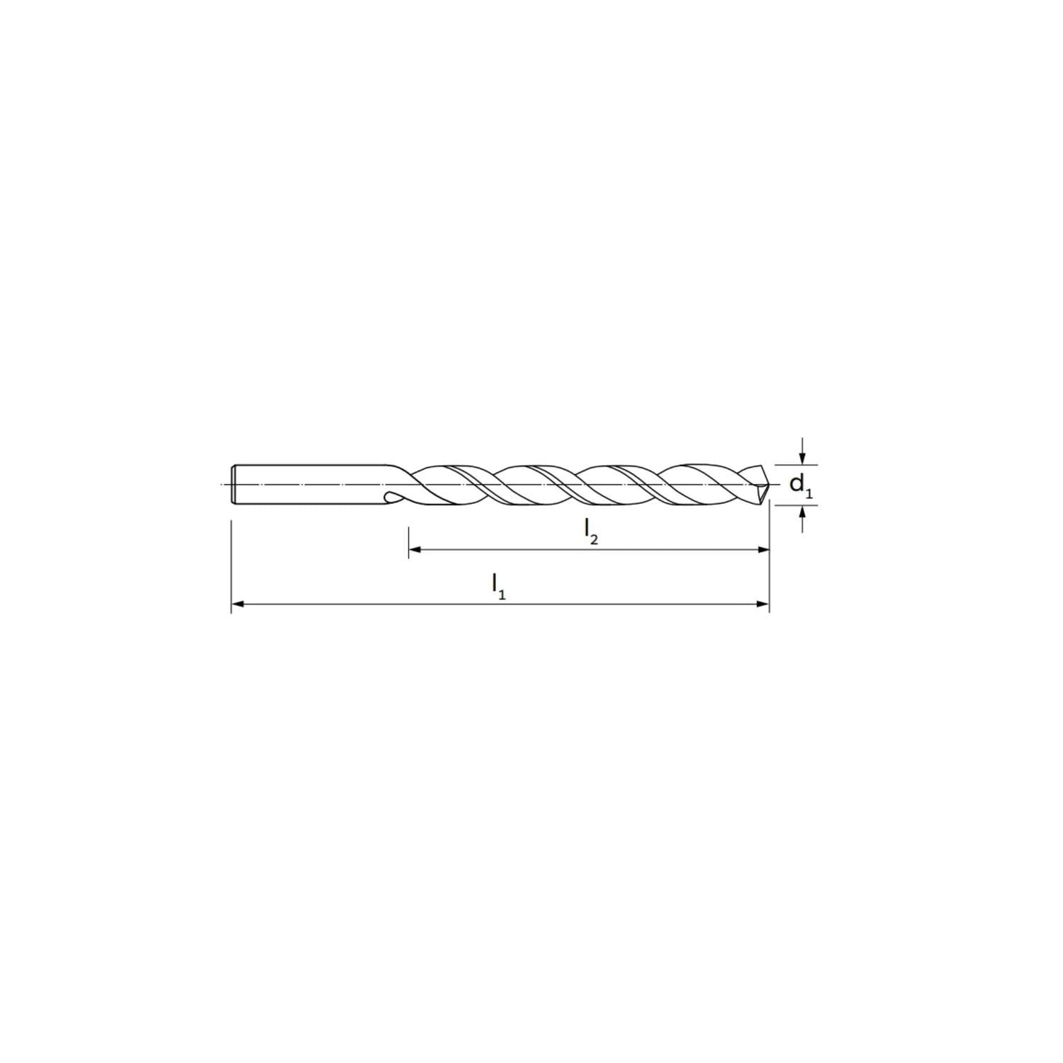 Punta cilindrica per forature profonde DIN 338 tipo STL SIN (8,1-12)mm - ILIX