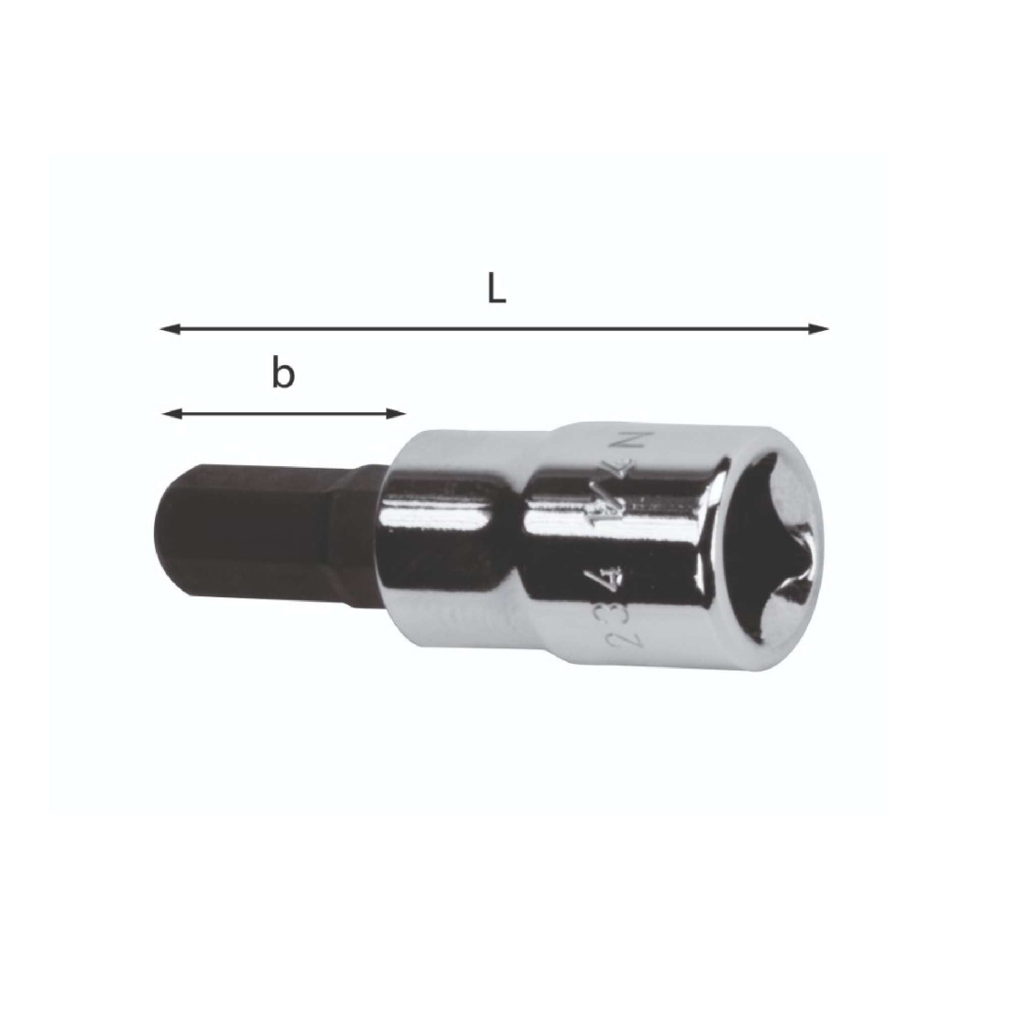 Chiavi a bussola per viti con esagono incassato N.5 - Usag U02341024