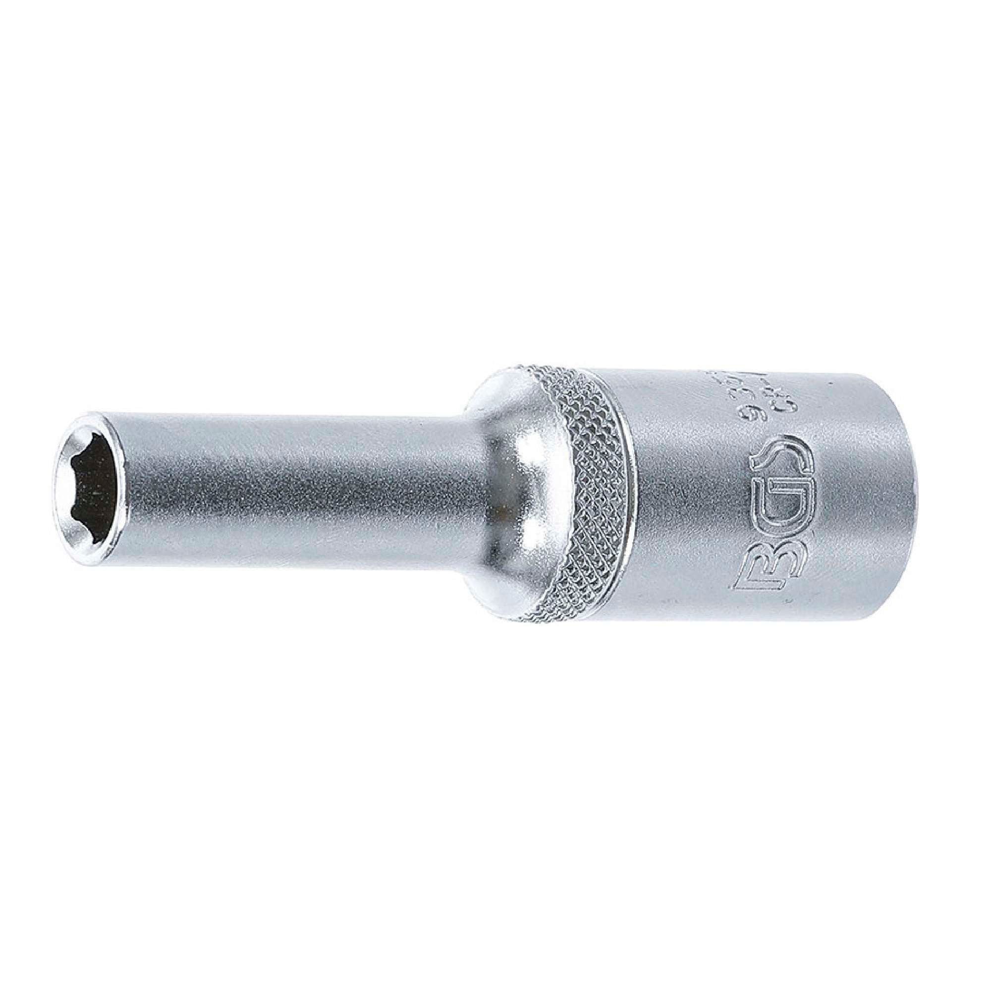 Bussola cromata satinata lunga esagono interno profondo 1/2" 10mm - Fermec BGS10550