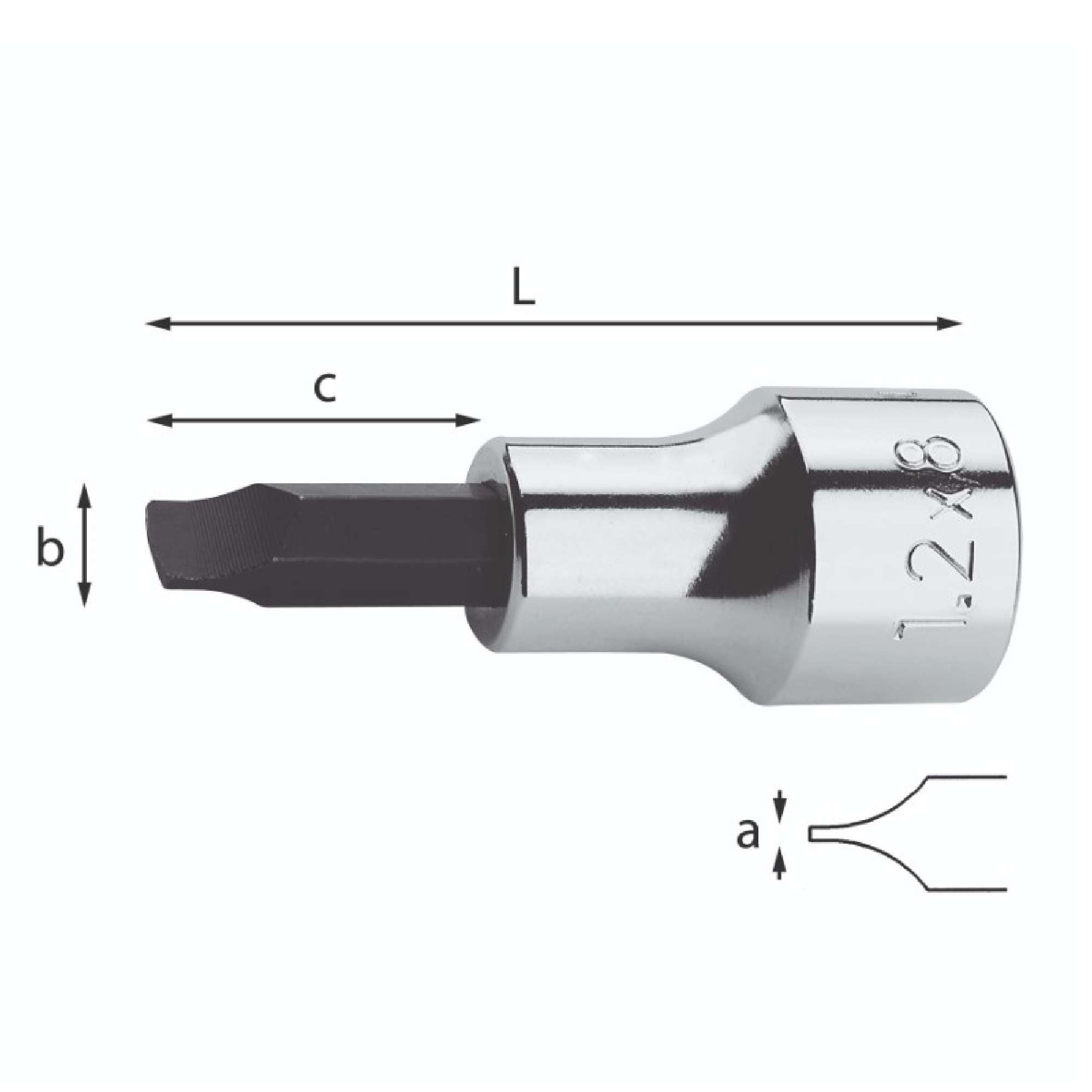 Chiave a bussola per viti con intaglio 1,6x10x24mm - Usag 231 1/2 N U02312016