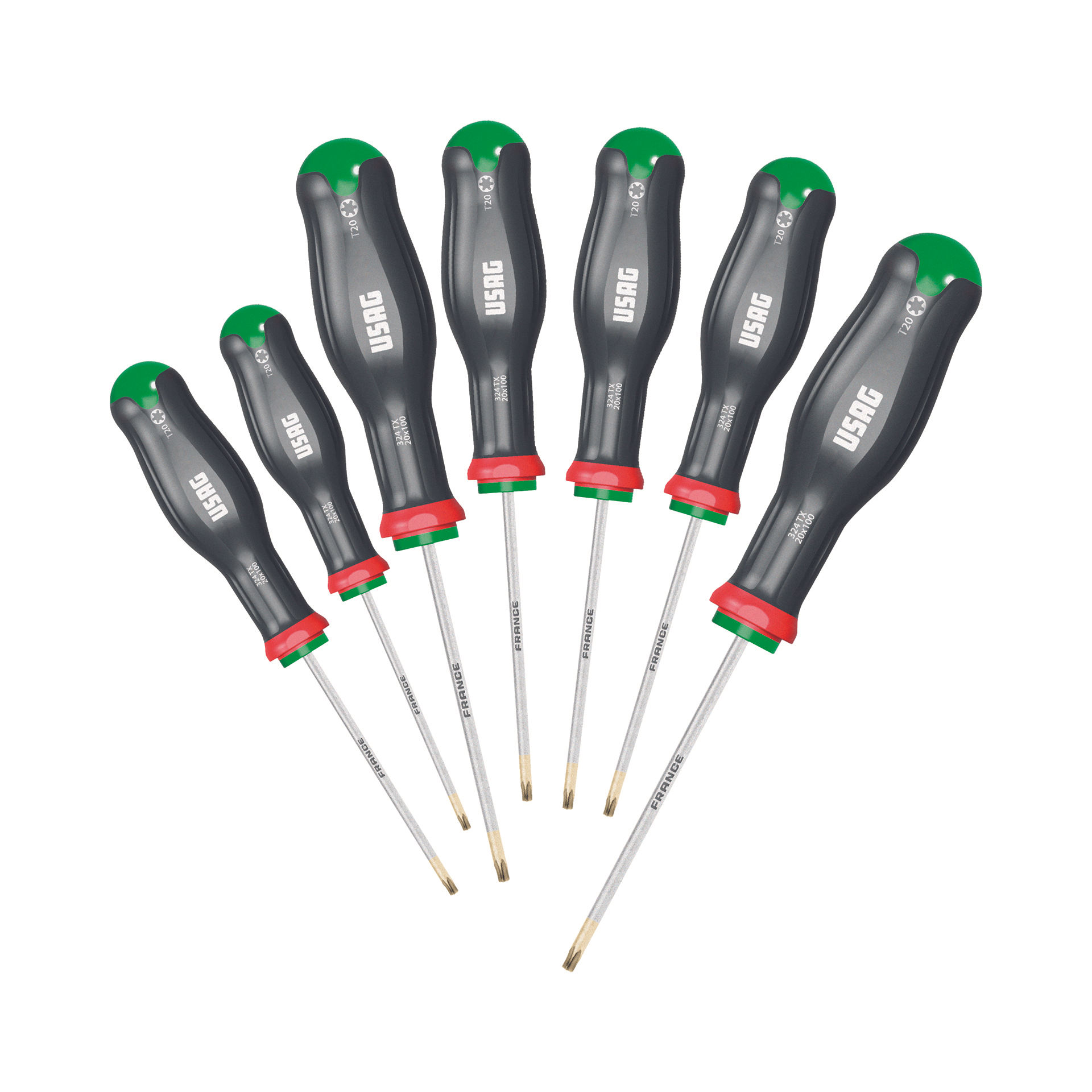 Serie di 7 giraviti con impronta Torx Tamper Resistant 810gr - Usag 324 STX/S7