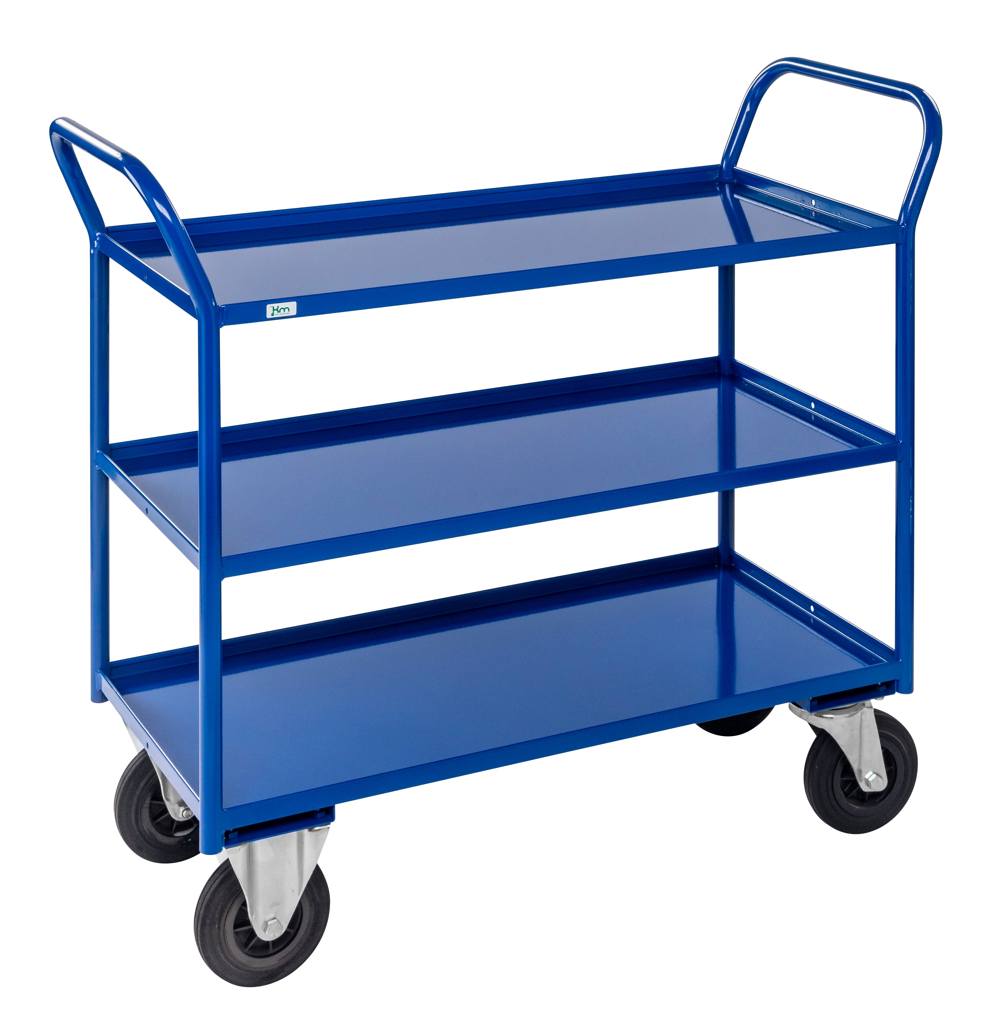 Carrello robusto in lamiera 3 ripiani Blu KM4134-B Kongamek