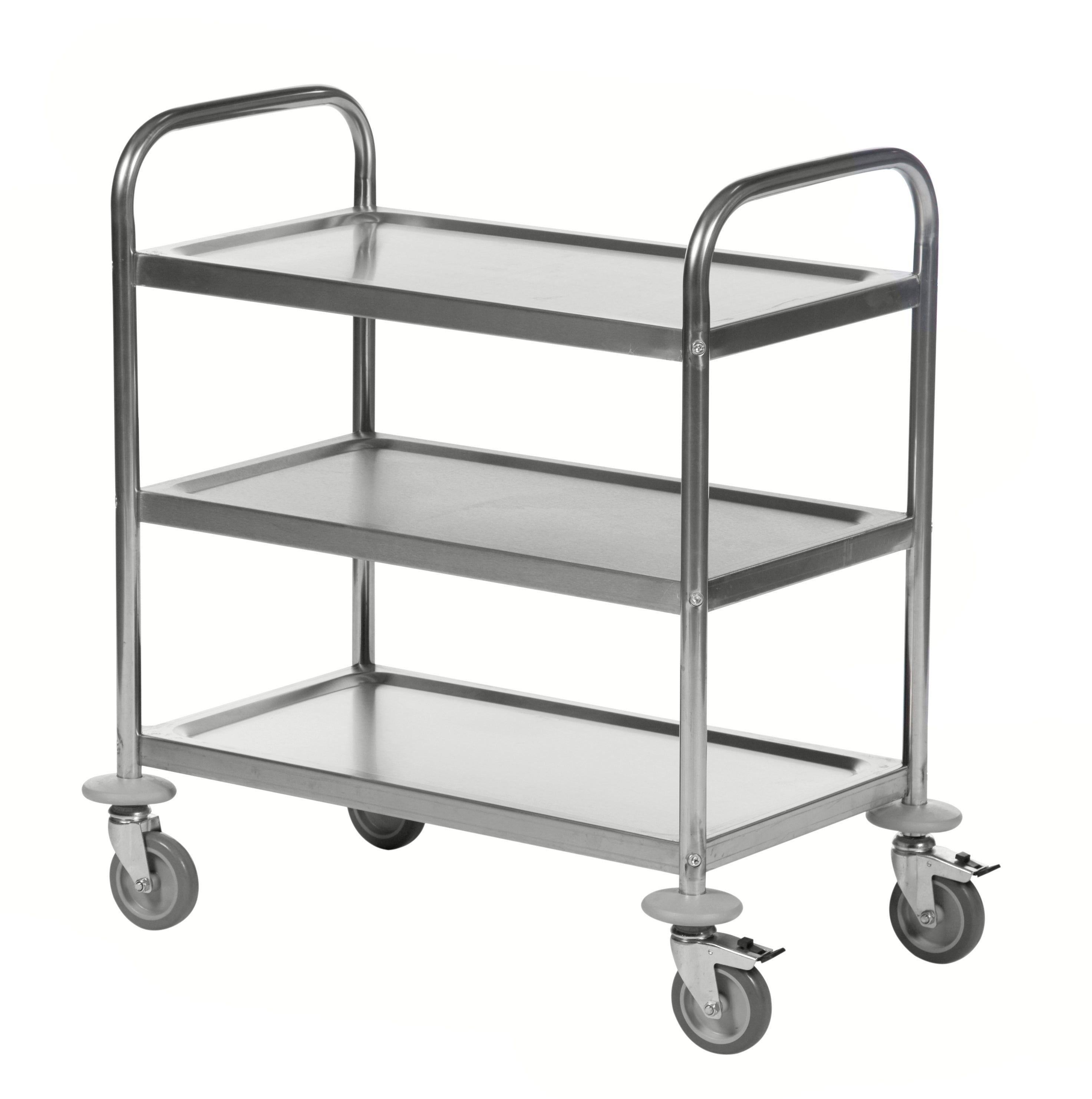 Carrello smart in acciaio inox con tre ripiani 710x400x805 Kongamek KM60351