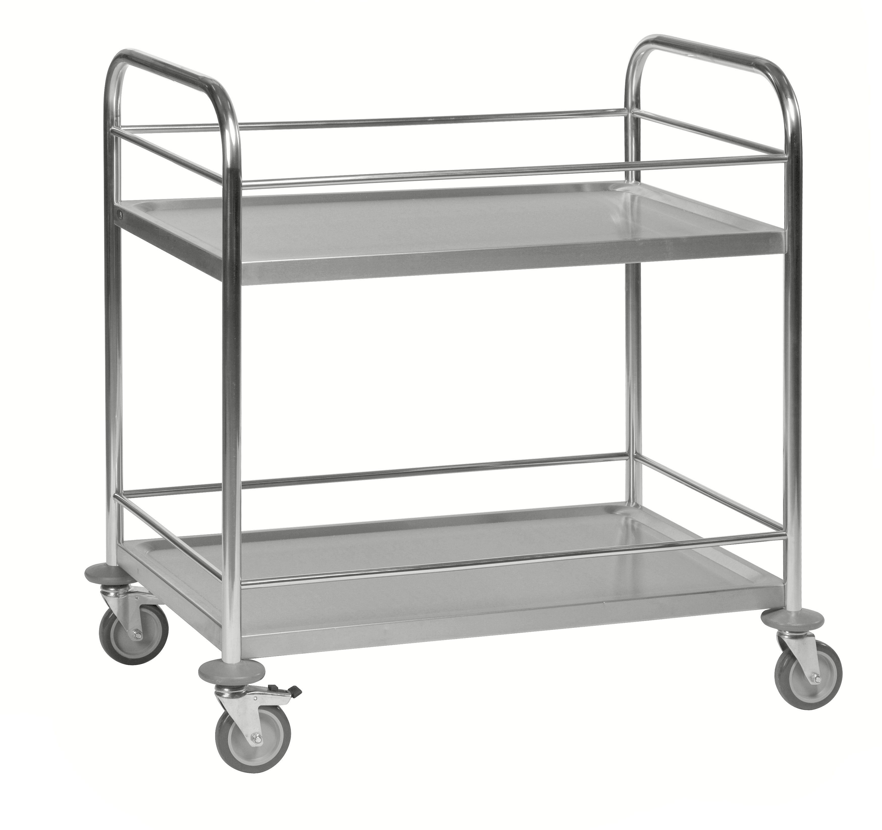 Carrello in acciaio inox con freno 910x590x940 Kongamek KM60357