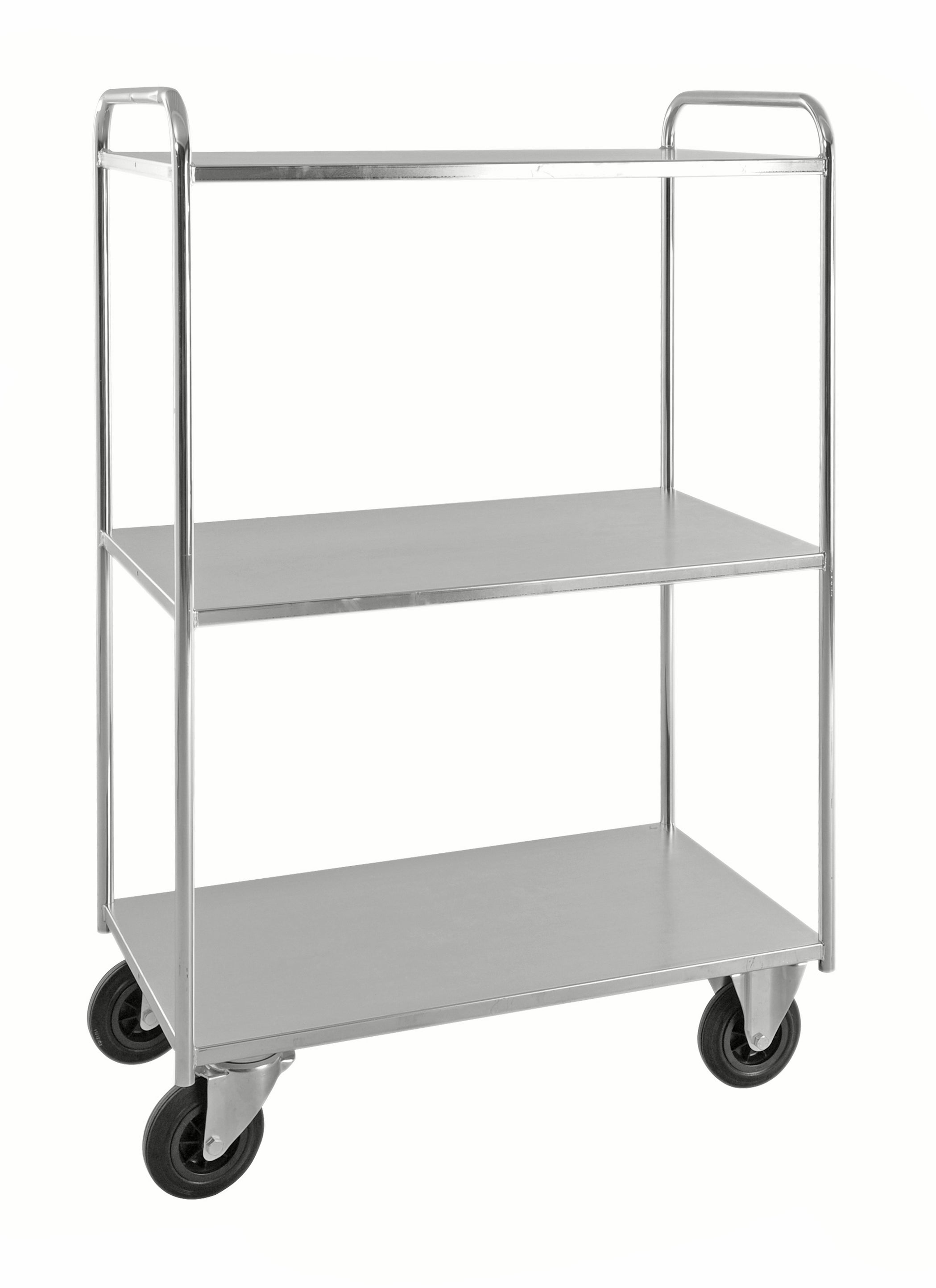 Carrello robusto in lamiera 3 ripiani Elettro galvanizzato KM4144-E Kongamek