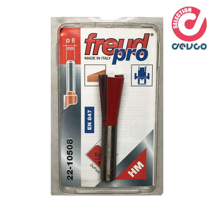 Fresa 2 taglienti per legno diametro 8  Freud - 22-10508