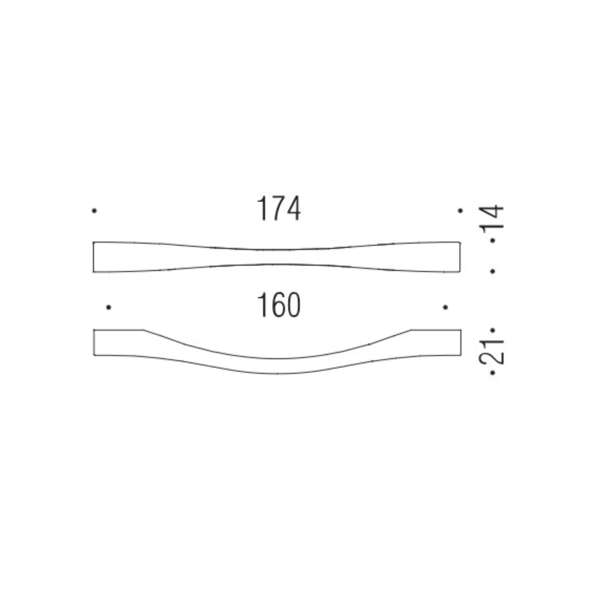 Maniglia f105/f int.160 cm cromosat -Colombo design f105/f-cm