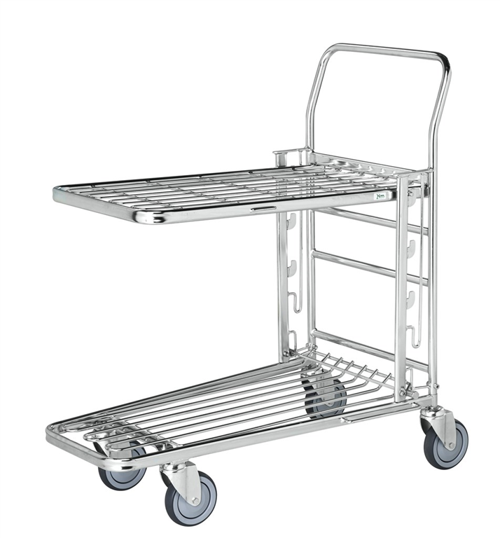 Carrello contenitore spesa con freno, 890 x 520 x 1000 - Kongamek KM4202-E3B