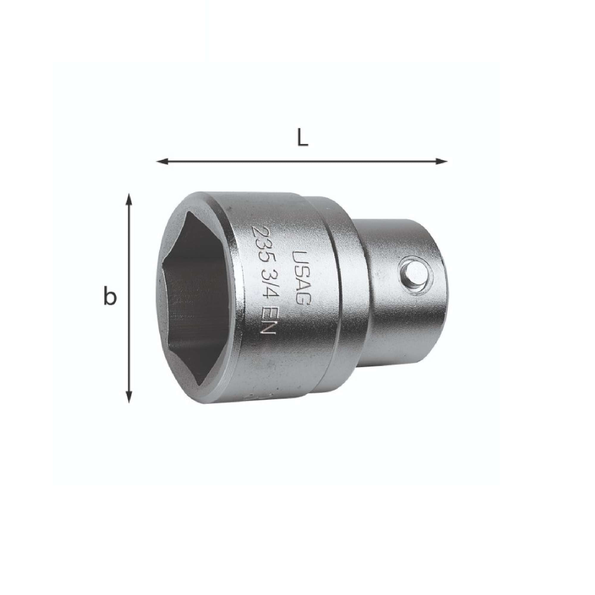 Chiavi a bussola con bocca esagonale - Usag 235 3/4 EN