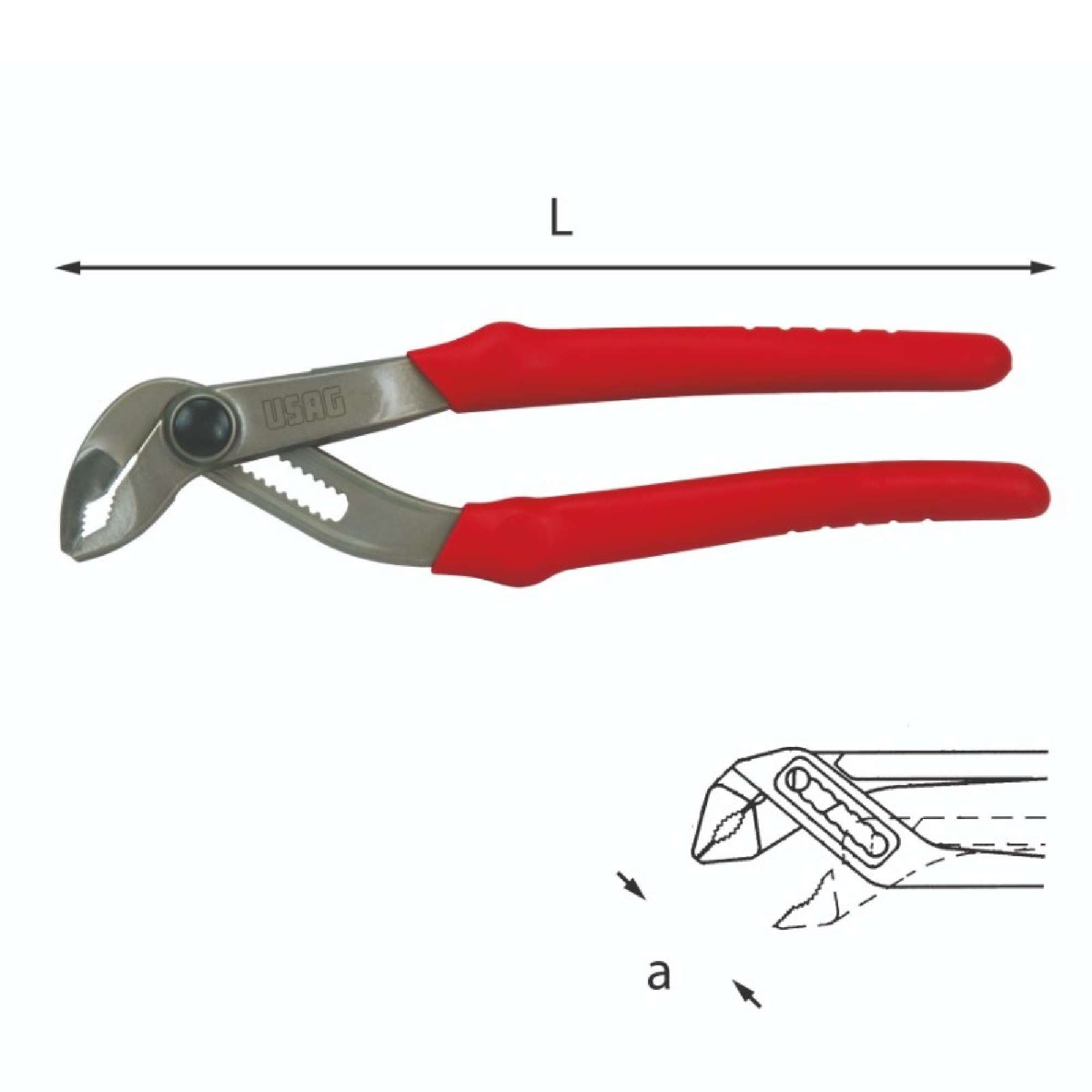 Pinza regolabile semiautomatica 250mm - Usag 180 B U01800031