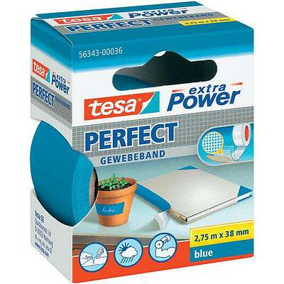 Nastro adesivo 38mmX2,75m telato blu EXTRA POWER PERFECT TESA 56343