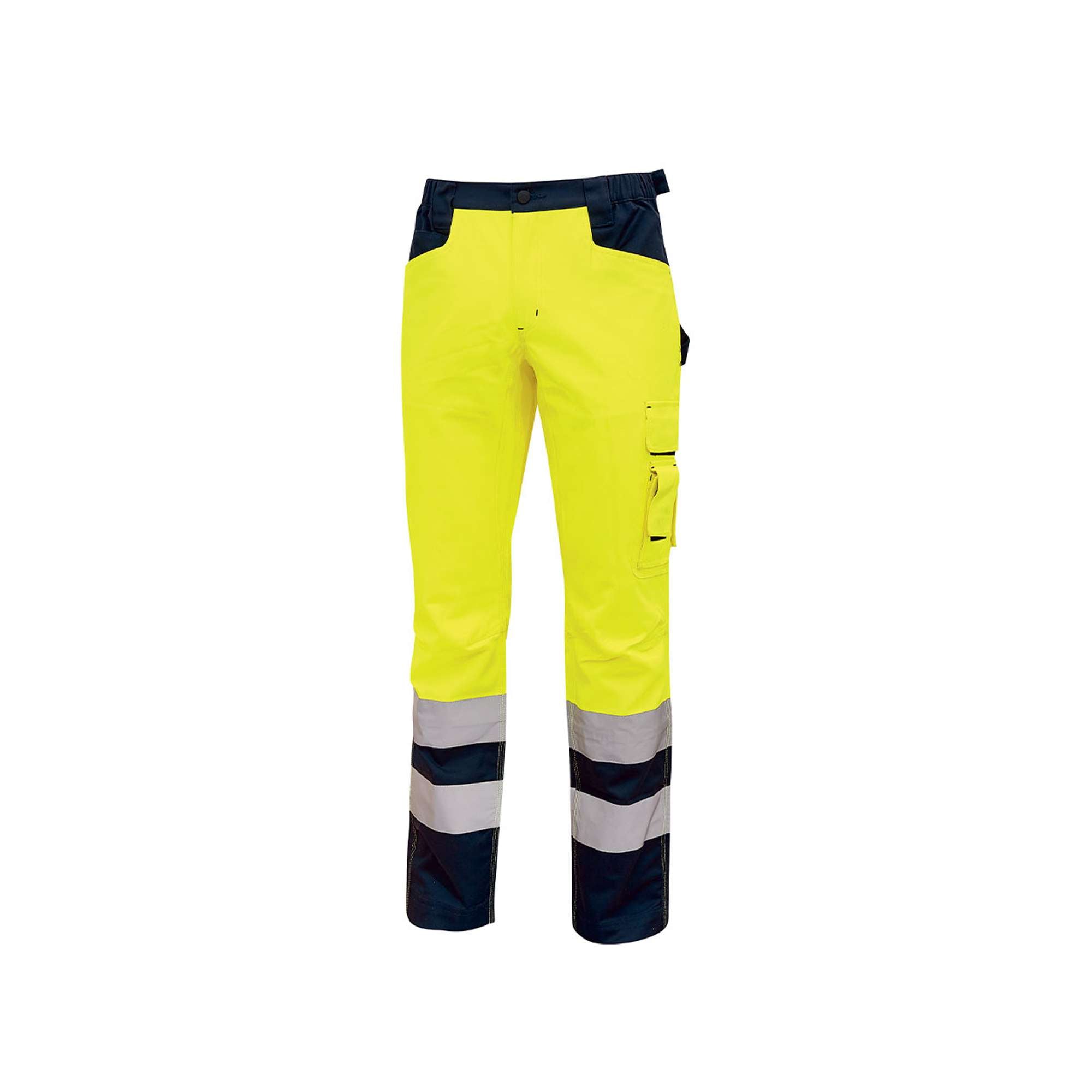 Pantalone da lavoro RADIANT Giallo Fluo Strisce riflettenti Taglia L - U-Power