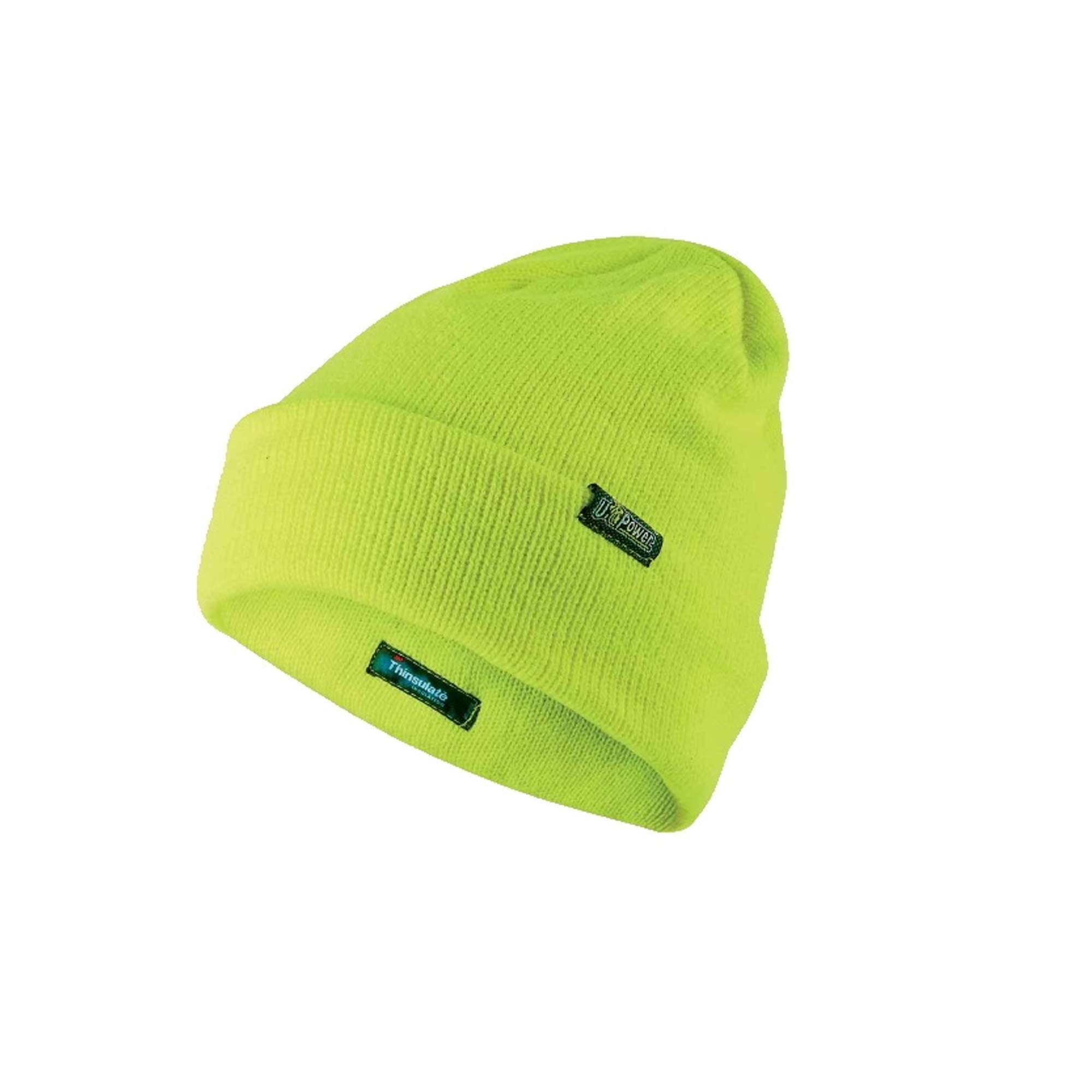 Berretto invernale rivestito internamente in Thinsulate one yellow fluo U-Power