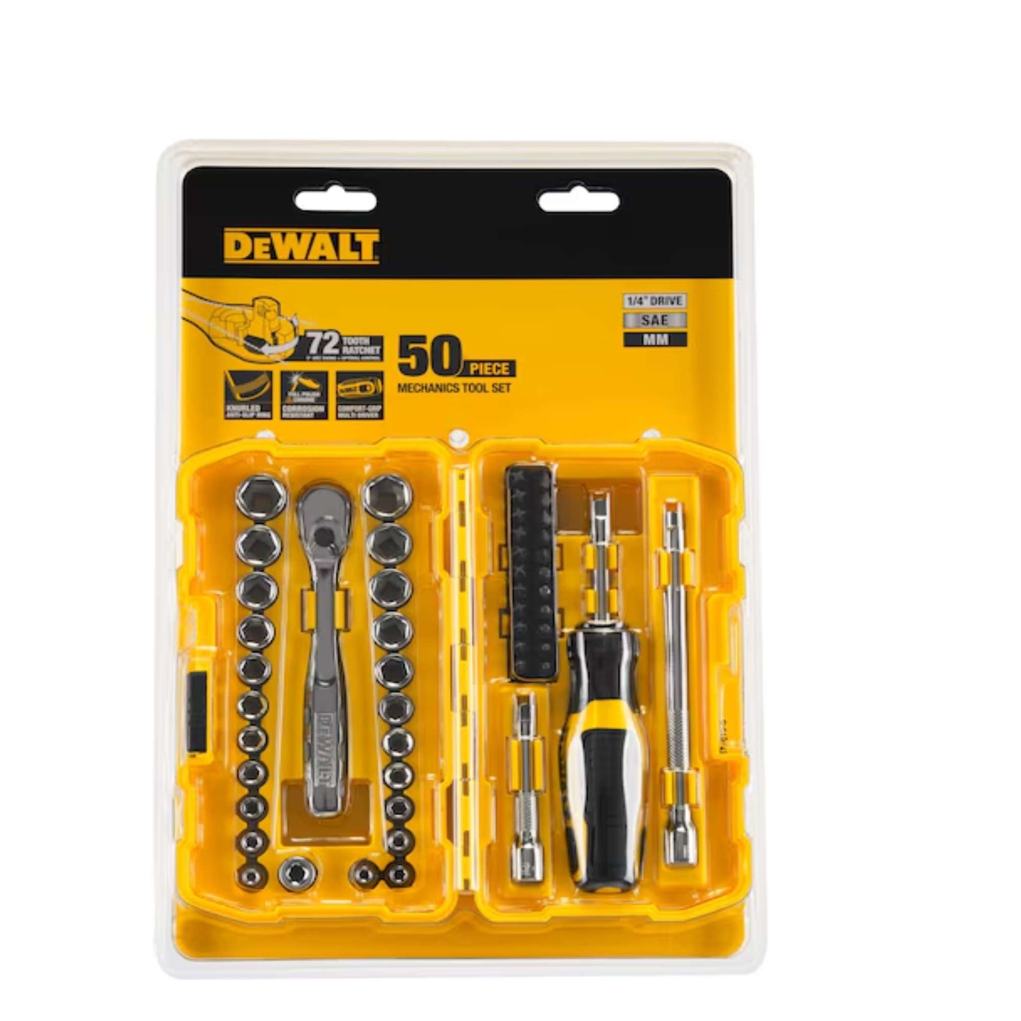 Set 50pz chiavi bussola compatto attacco 1/4" - Dewalt DWMT816100