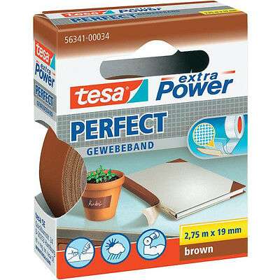 Nastro adesivo 19mmX2,75m telato marrone EXTRA POWER PERFECT TESA 56341