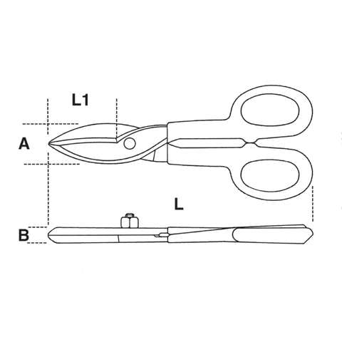 Cesoie modello americano lame larghe diritte - Beta 1112